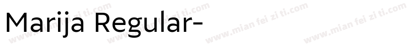 Marija Regular字体转换